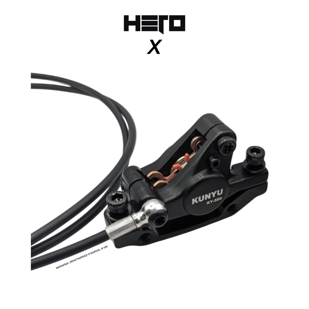HERO X | Etrier frein + durite Avant