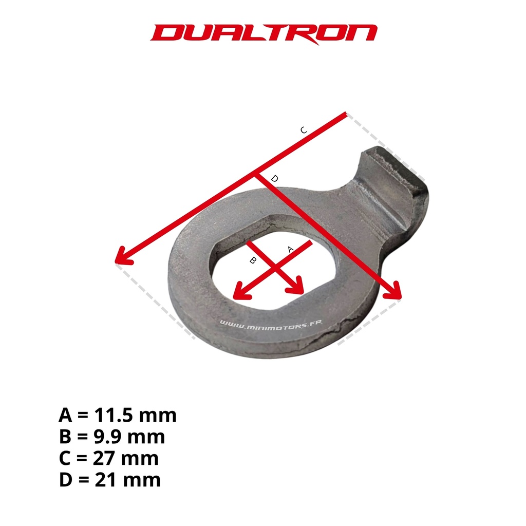 DUALTRON  | RONDELLE ARRIÈRE DU MOTEUR 5 DEGRÉ 12*14*9.9