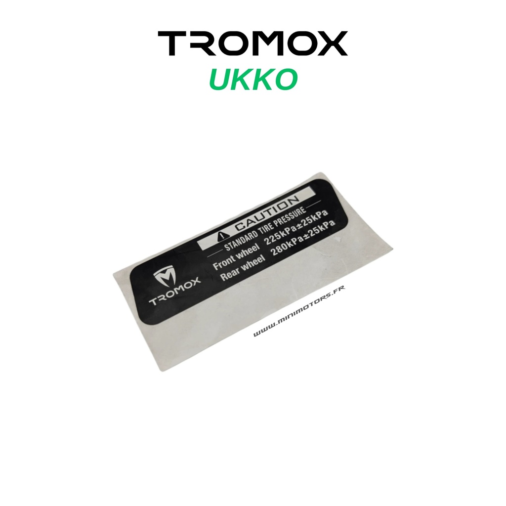UKKO | Tire Pressure Sticker
