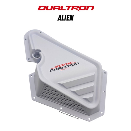 [DLT01780] DUALTRON ALIEN | CACHE GAUCHE BOITIER COLONNE DE DIRECTION (BLANC)