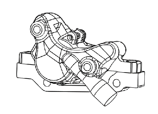 [DLT00742] DUALTRON X LTD | FREIN HYDRAULIQUE 4 PISTONS AVANT (LEVIER, ETRIER CABLE)